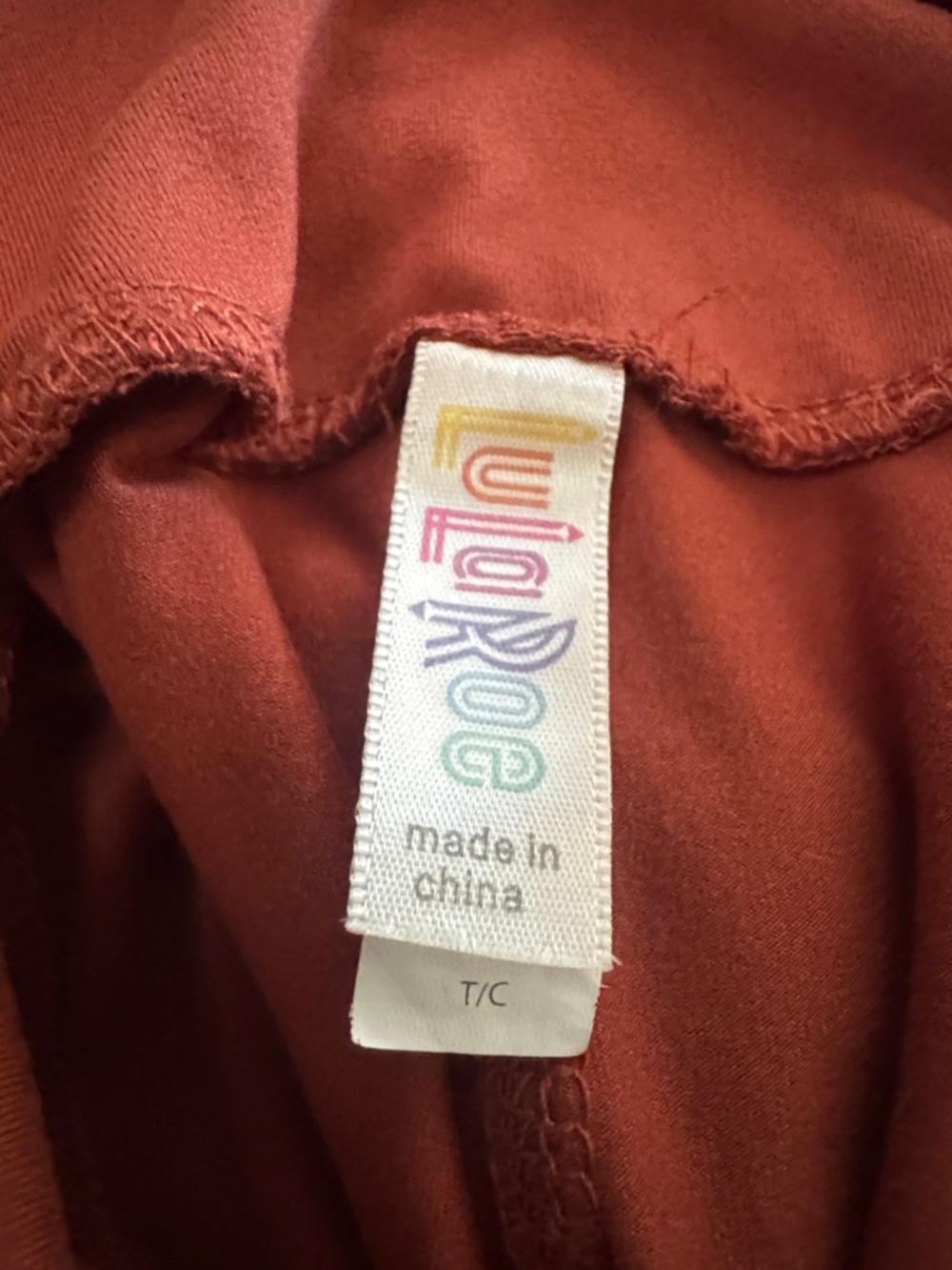 EUC TC Tall & Curvy LuLaRoe Solid Deep Rust Buttery Soft Leggings - Picture 7 of 9